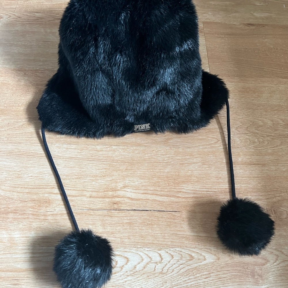 Pink Victoria’s Secret winter hat